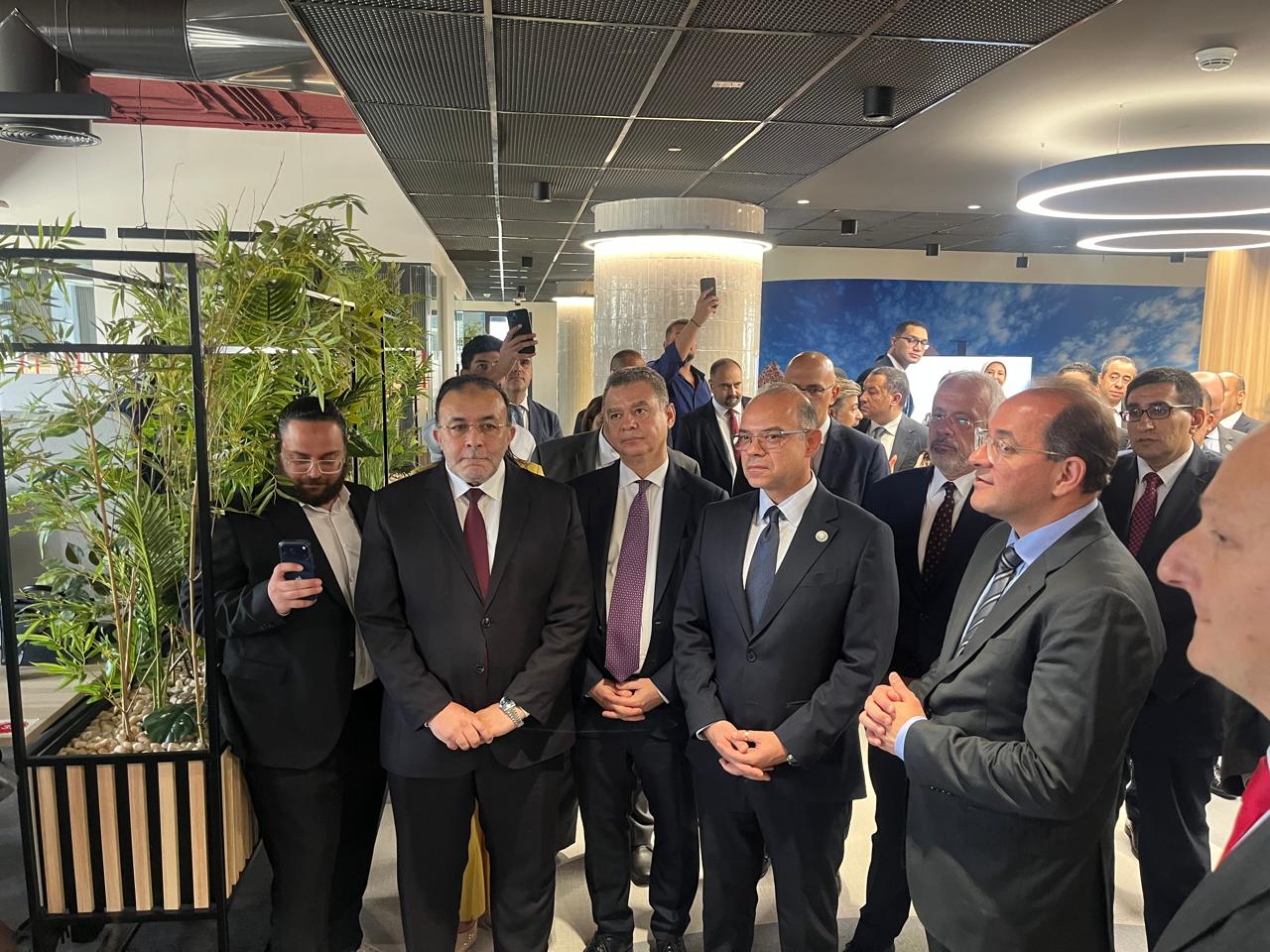 "ITIDA CEO Ahmed Elzaher alongside government ministers and senior executives touring the newly inaugurated Coca-Cola HBC Digita