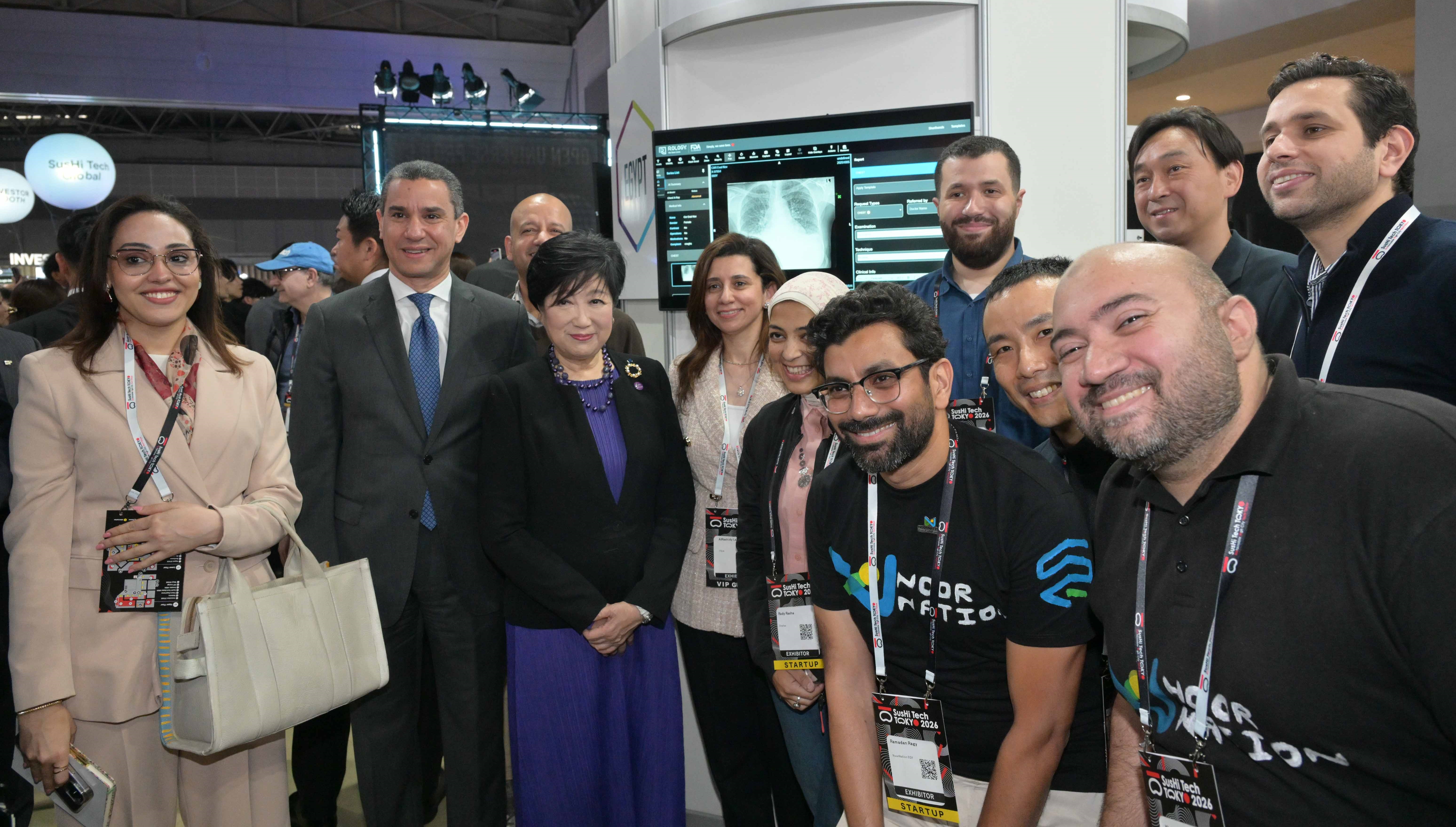 Strengthening Egypt-Japan Tech Ties: H.E. Ragui ElEtreby, Egypt’s Ambassador to Japan (center), and Ms. Yuriko Koike, Governor o